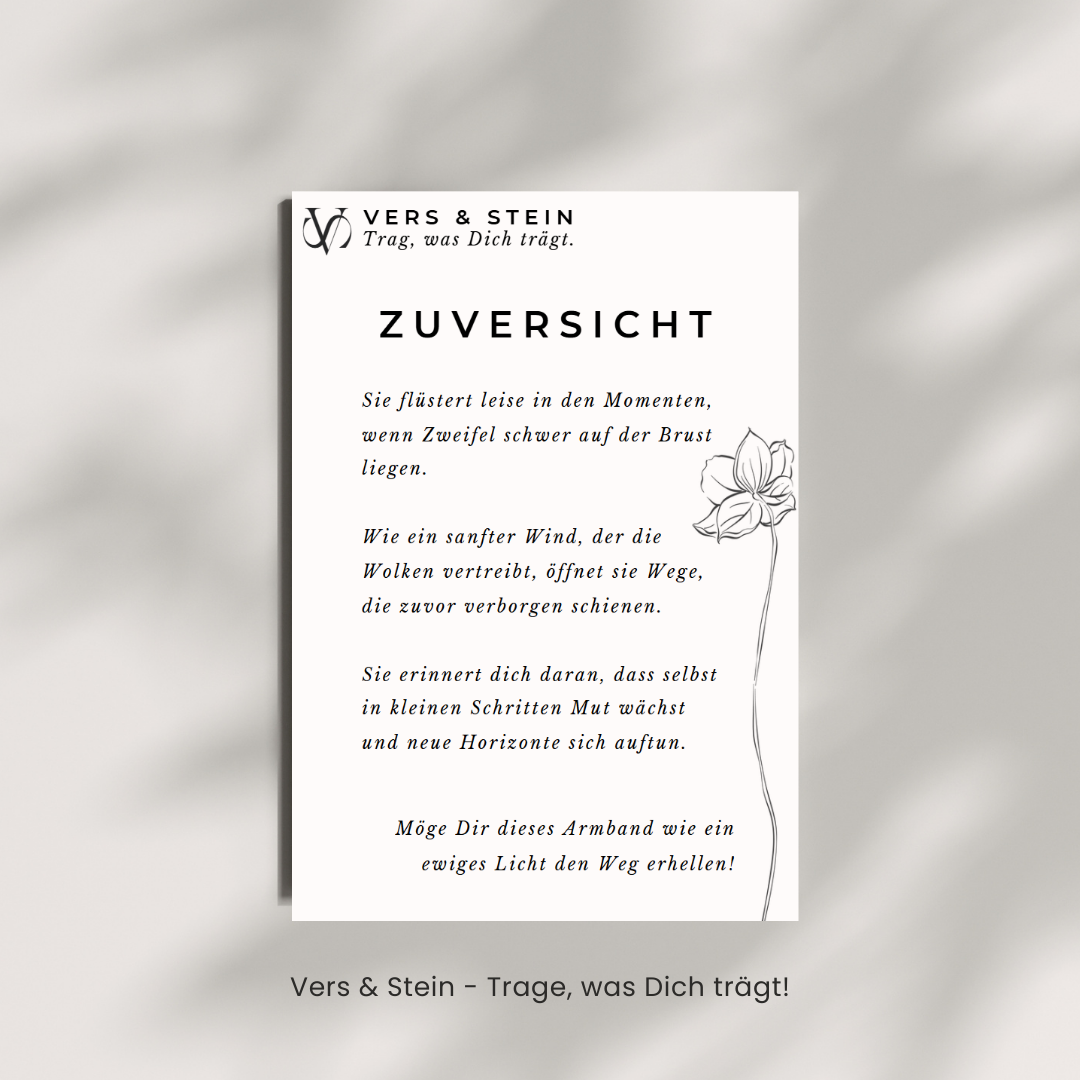 Armband „Zuversicht“ – Kraftspender für neue Wege | Vers&Stein
