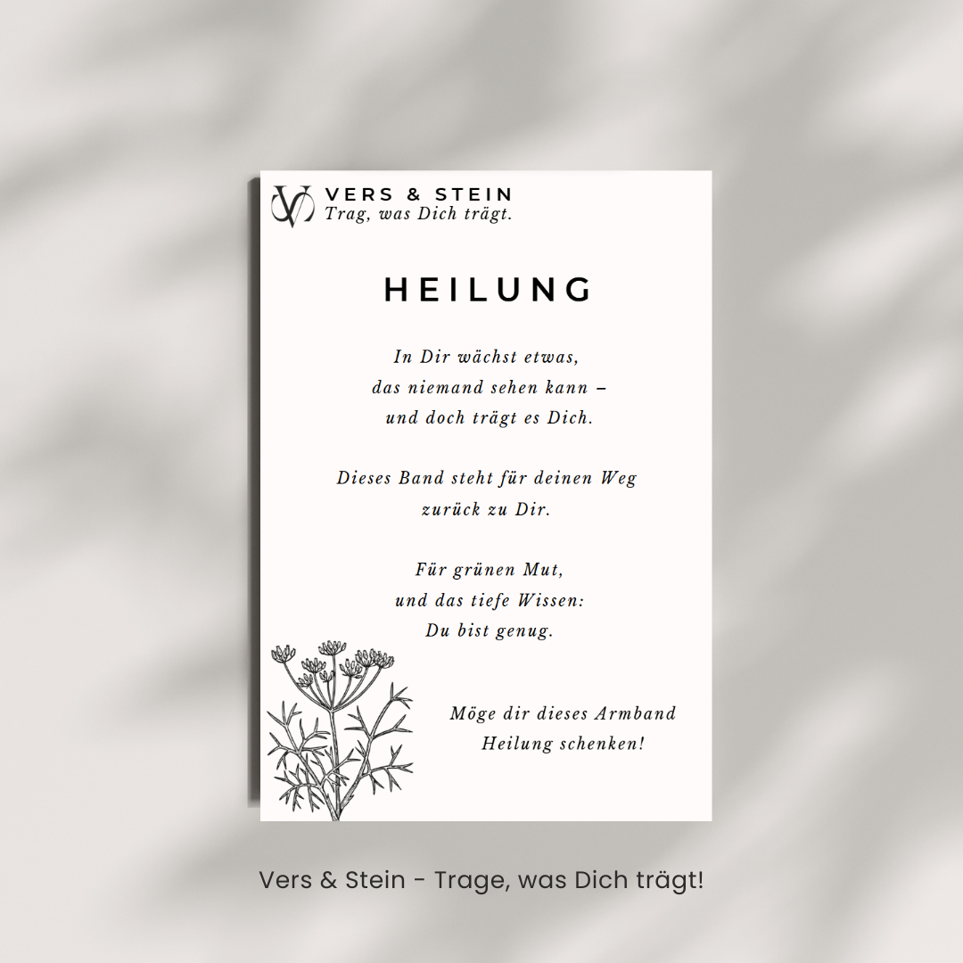 Armband „Heilung“ – Stiller Wächter innerer Balance | Vers&Stein