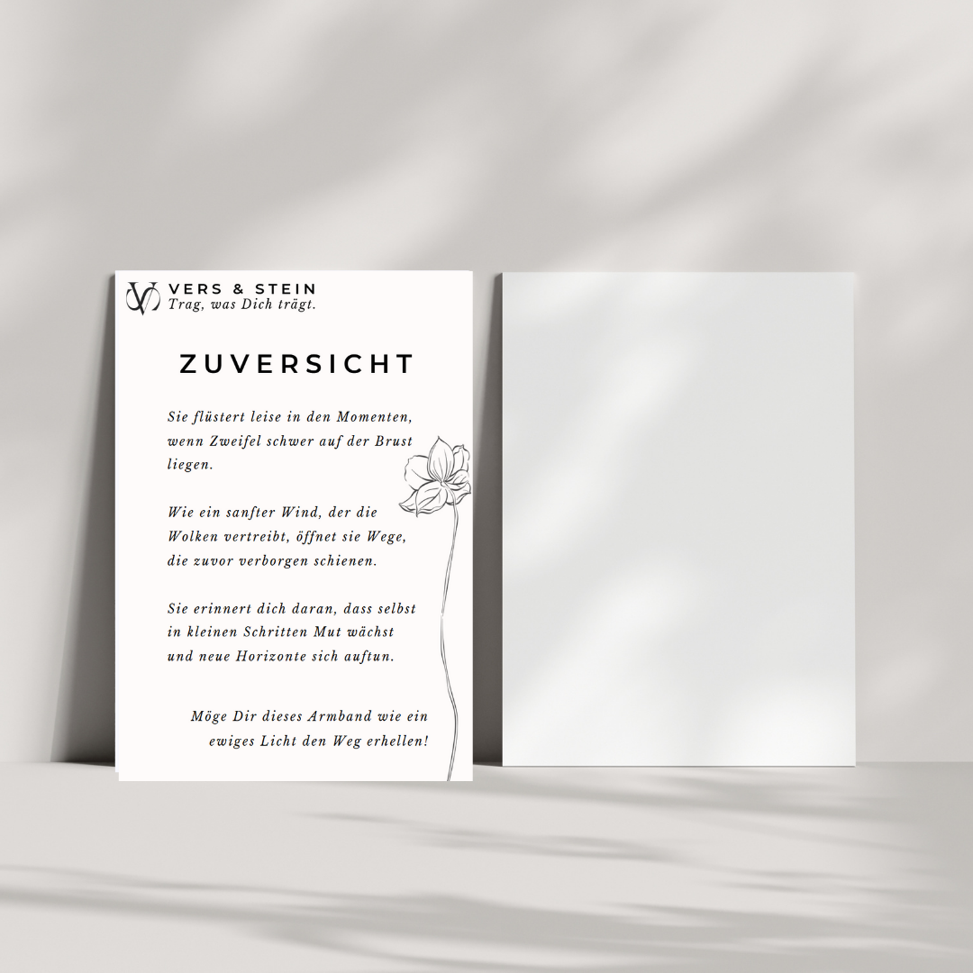 Armband „Zuversicht“ – Kraftspender für neue Wege | Vers&Stein