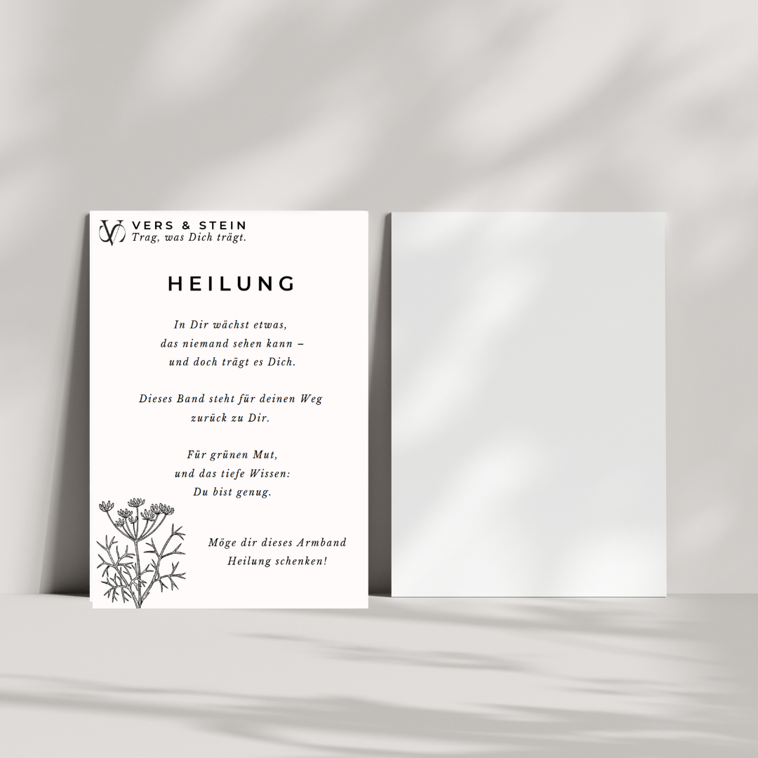 Armband „Heilung“ – Stiller Wächter innerer Balance | Vers&Stein